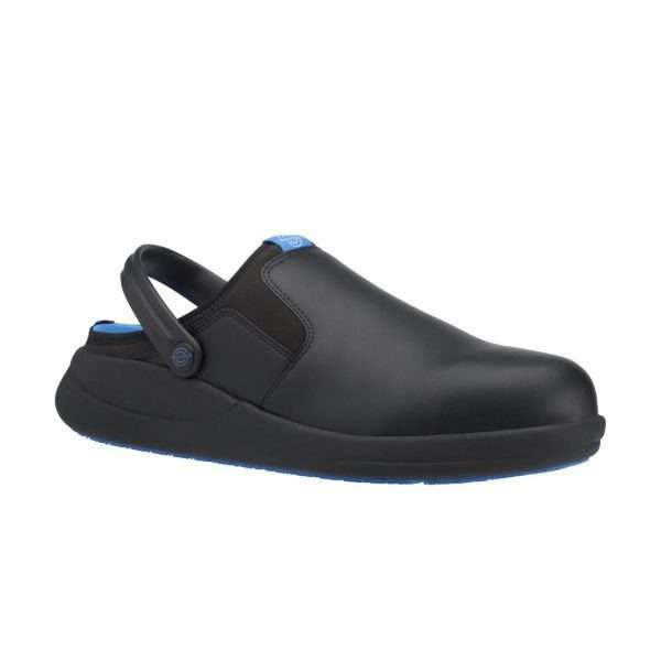 WearerTech Refresh Safety Toe Clog Black with Modular Insole Size 37