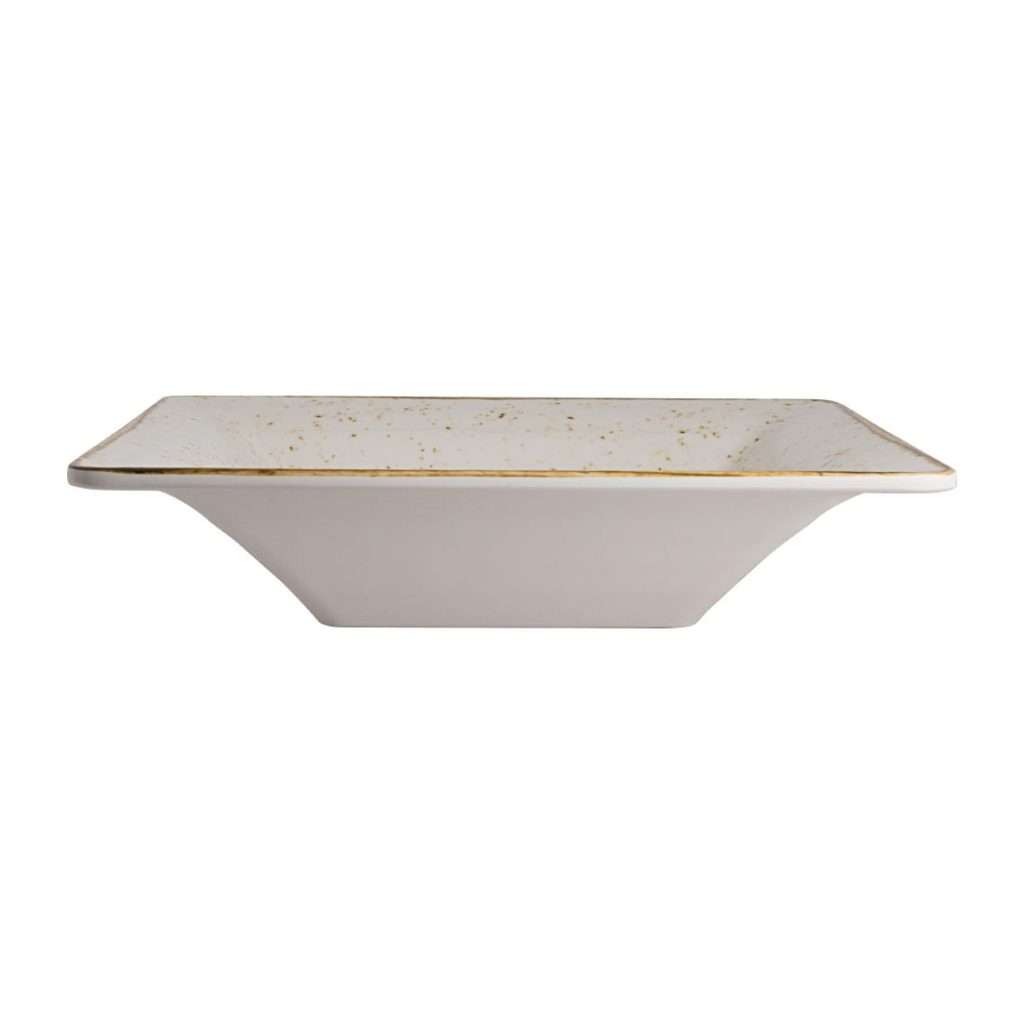 Steelite Craft White Buffet Square Pebble Bowls 343mm (Pack of 6)
