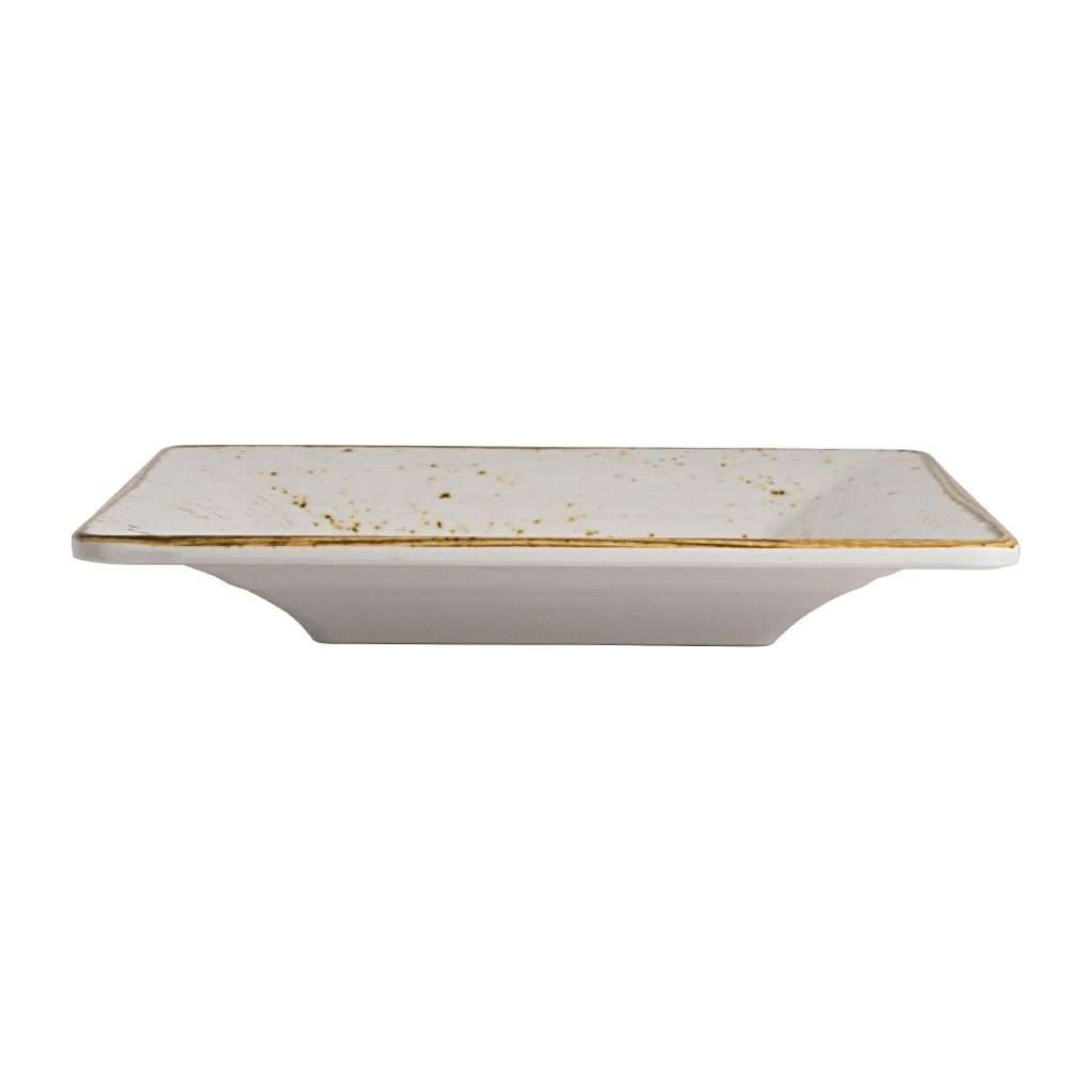 Steelite Craft White Buffet Square Pebble Bowls 254mm (Pack of 6)