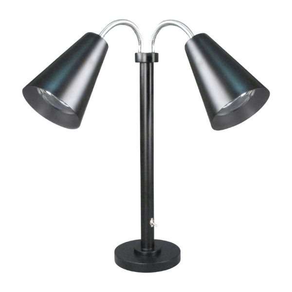 Steelite DWH Modern Double Head Heat Lamp EU Plug Black 559mm