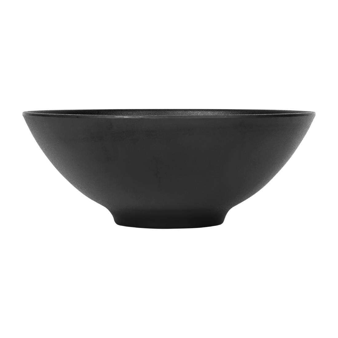 vv3611_1 Steelite Hermosa Black Round Bowls 241mm (Pack of 6)