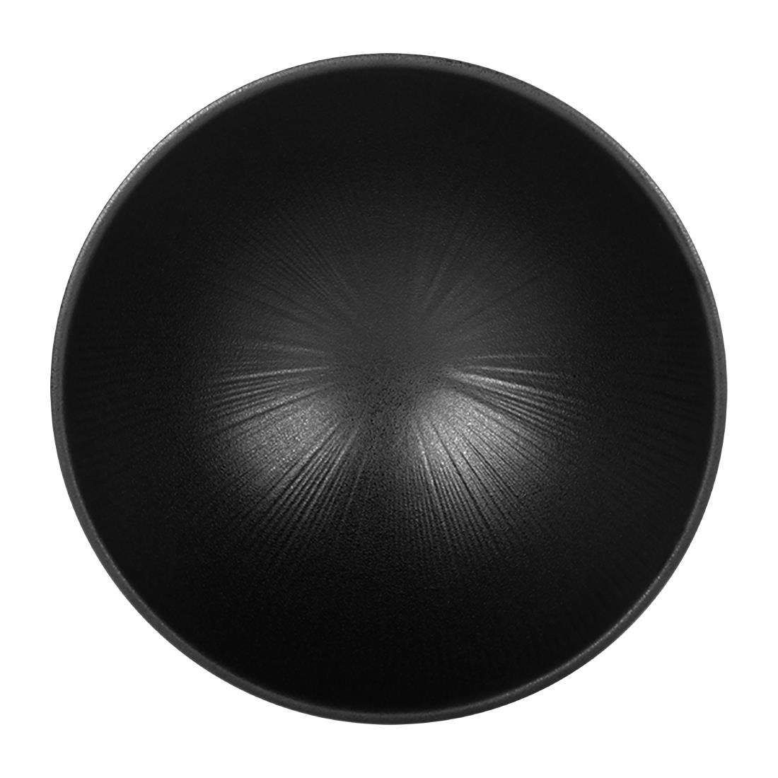 vv3611_2 Steelite Hermosa Black Round Bowls 241mm (Pack of 6)
