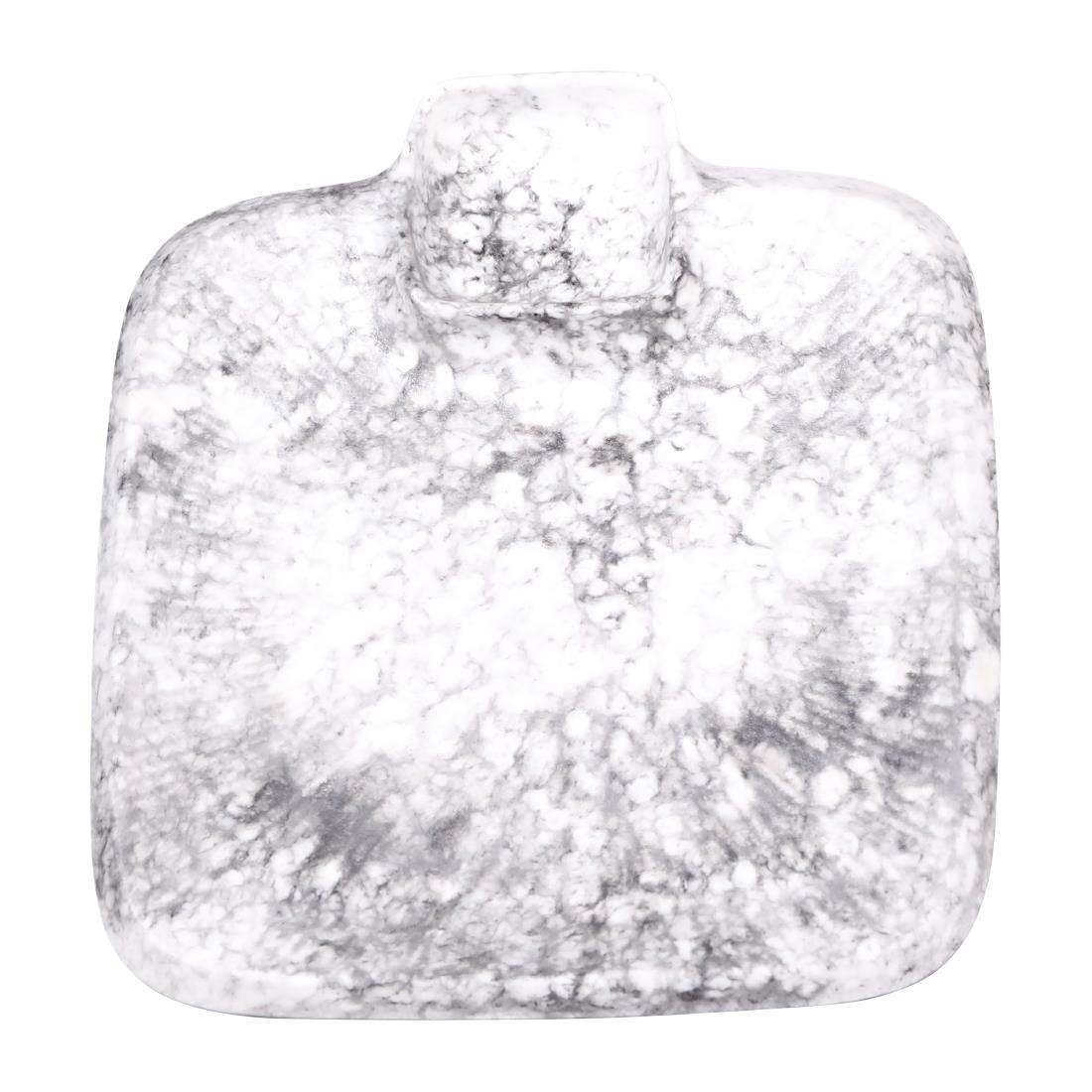 vv3622_1 Steelite Hermosa Black Marble Square Chip and Dip Pots 229x203mm (Pack of 6)