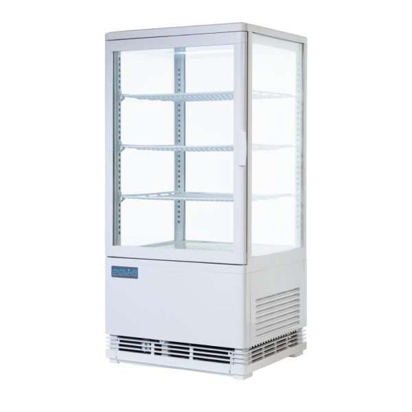 Polar C-Series Energy Efficient Curved Door Display Fridge White 86Ltr