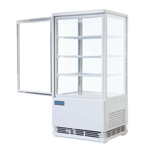 Polar C-Series Energy Efficient Curved Door Display Fridge White 86Ltr