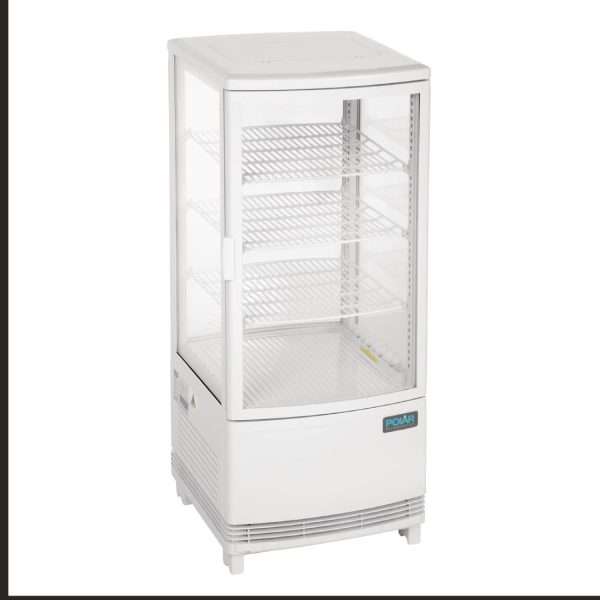 Polar C-Series Energy Efficient Curved Door Display Fridge White 86Ltr