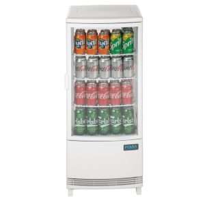 Polar C-Series Energy Efficient Curved Door Display Fridge White 86Ltr