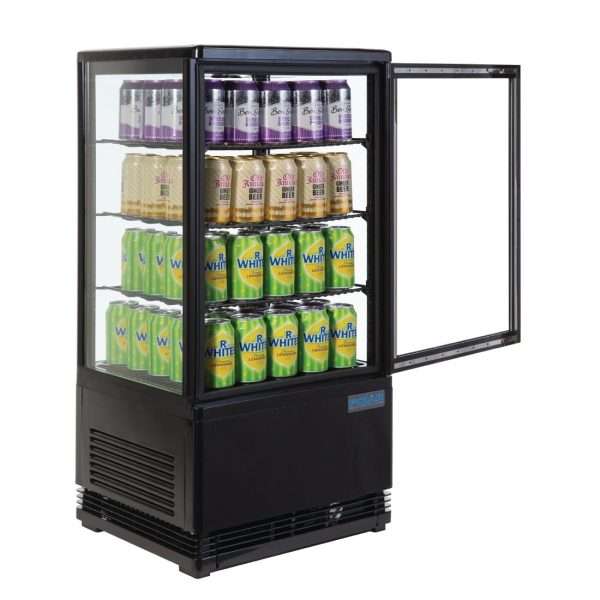 Polar C-Series Energy Efficient  Display Fridge Black 68Ltr