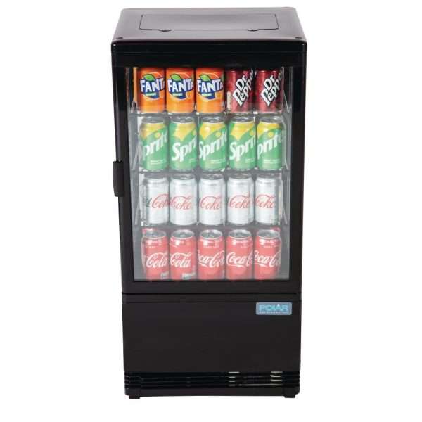 Polar C-Series Energy Efficient  Display Fridge Black 68Ltr