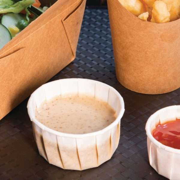 Recyclable Paper Sauce Pots Large 4oz (Pack of 250)