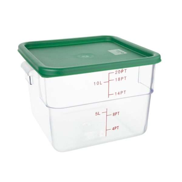 Hygiplas Square Food Storage Container Lid Green Large