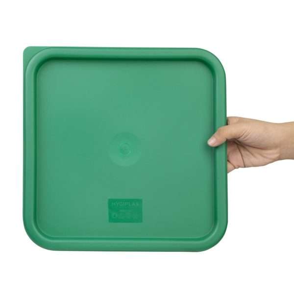 Hygiplas Square Food Storage Container Lid Green Large