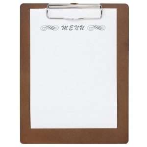 cl174 cl175 wooden menu clipboard 1