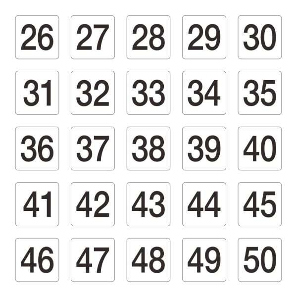 gb629 numberinserts26 50