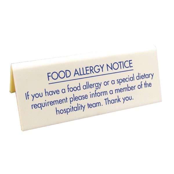 gm815 alergy table sign