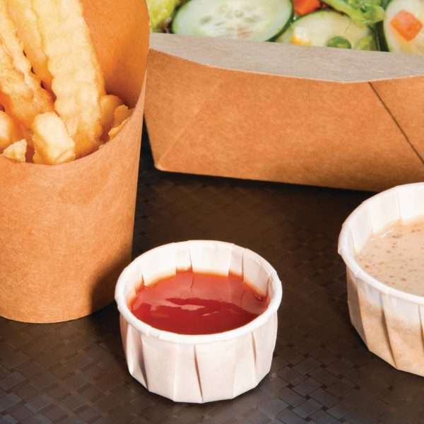 Recyclable Paper Sauce Pots Medium 2oz (Pack of 250)