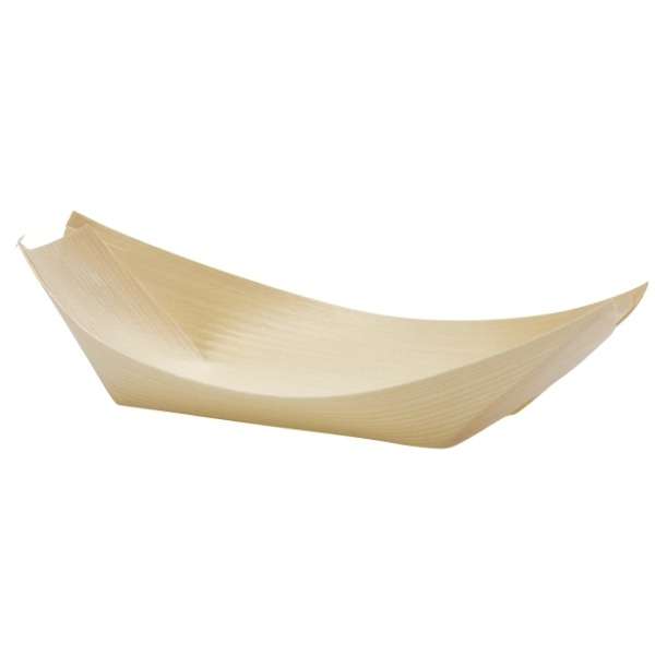 TH_DWSBT17 GenWare Disposable Wooden Serving Boats 17cm (100pcs)