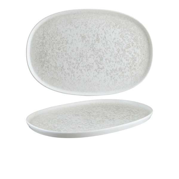 Lunar White Hygge Oval Dish 33cm