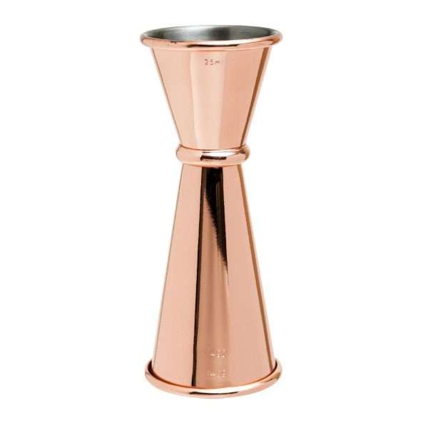 Beaumont Copper Plated Banded Jigger Measure 25/35/50ml