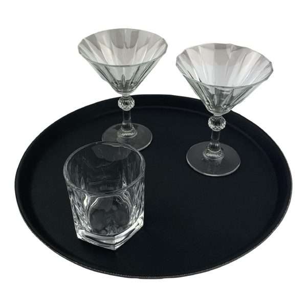 Beaumont Non-Slip Round Tray Black 355mm