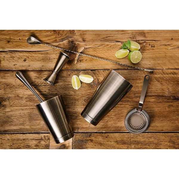 Beaumont Antique Brass Plated Curved Moscow Mule Mug 500ml