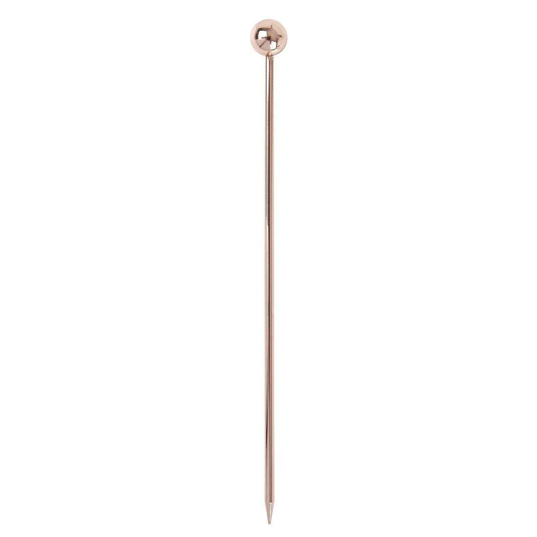 cz588_new1 Beaumont Ball Garnish Pick Copper Plated (Pack of 10)