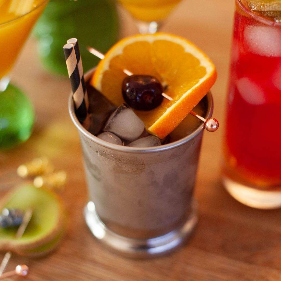 cz588_new3 Beaumont Ball Garnish Pick Copper Plated (Pack of 10)