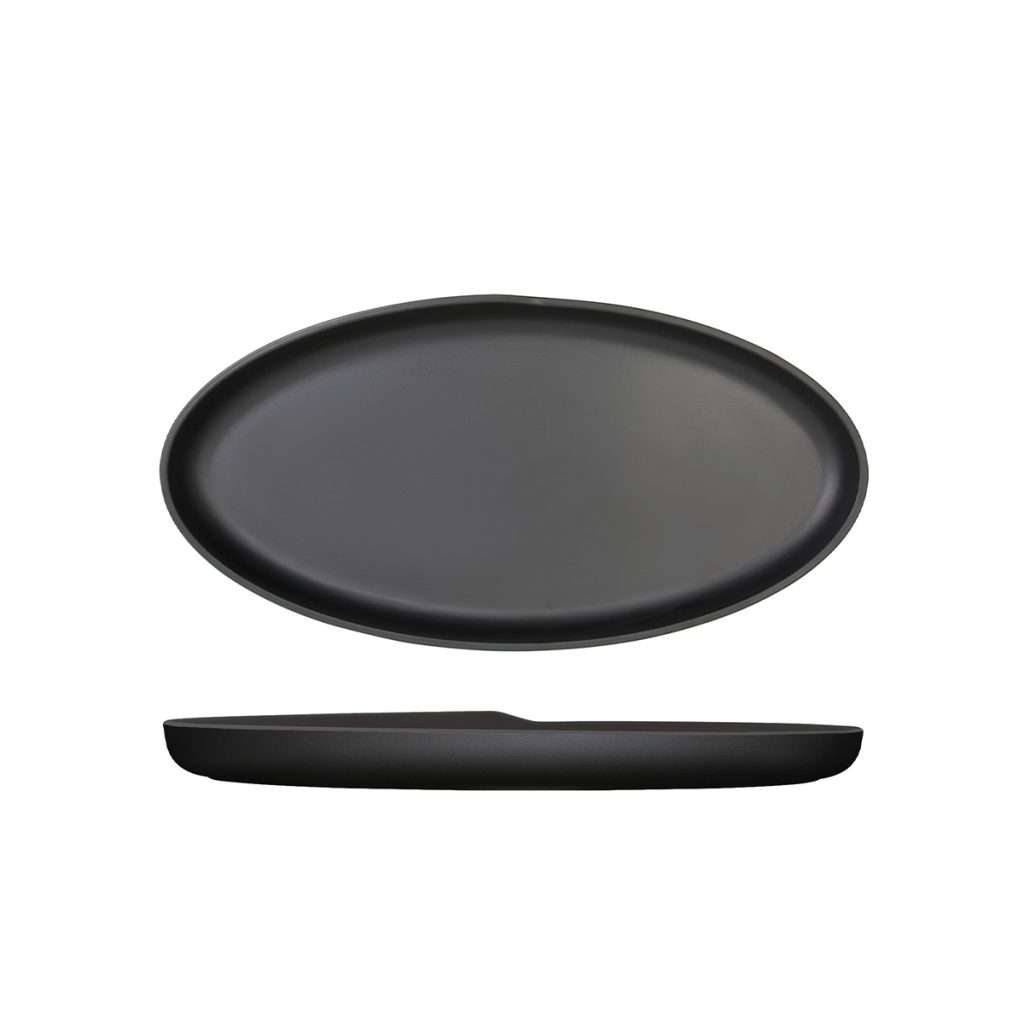 Black Copenhagen Oval Melamine Dish 40 x 20cm QTY:1