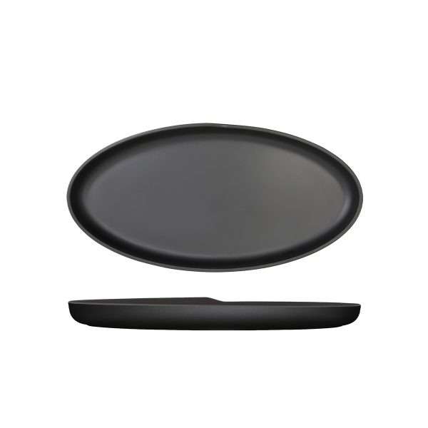 Black Copenhagen Oval Melamine Dish 40 x 20cm QTY:1