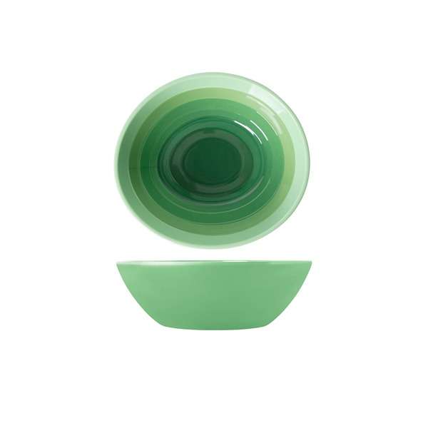 Shoots Green Atlantis Melamine Oval Bowl 23 x 20.5 x 7.5cm QTY:6