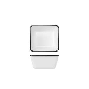 Black/White Melamine Athens GN1/6 Deep Dish 17.6 x 16.2 x 8cm QTY:1