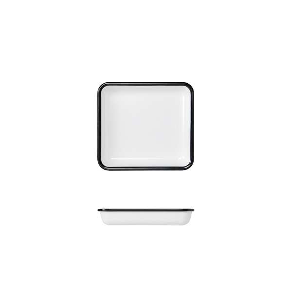 Black/White Melamine Athens GN1/6 Tray 17.6 x 16.2cm QTY:1