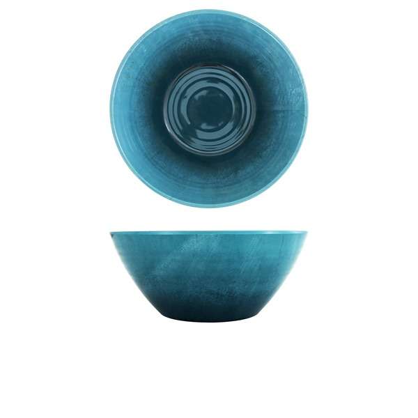 Light Blue Glazed Melamine Casablanca Bowl 24.5 x 10cm QTY:1