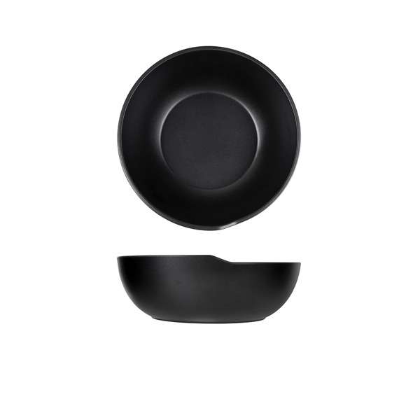 Black Copenhagen Round Melamine Bowl 20 x 7.5cm QTY:6