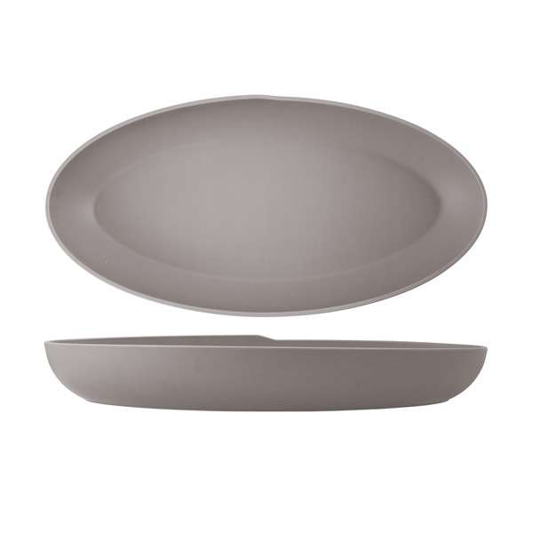 Sand Brown Copenhagen Oval Melamine Deep Dish 55 x 27.5 x 7.5cm QTY:1