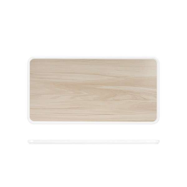 White Oak White Tokyo Melamine Bento Box Lid 34.8 x 18cm QTY:6