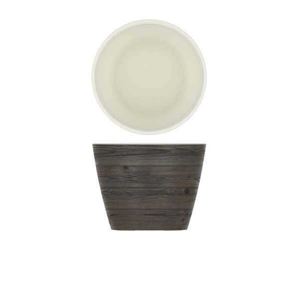 Oak/White New Haven Melamine Bowl 26.5 x 20cm QTY:1
