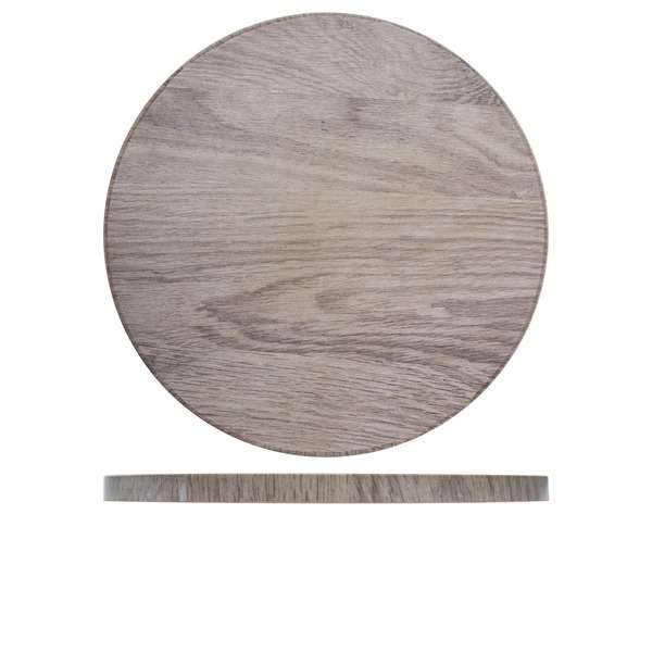 Light Oak New Haven Melamine Round Slab 32.5cm QTY:1