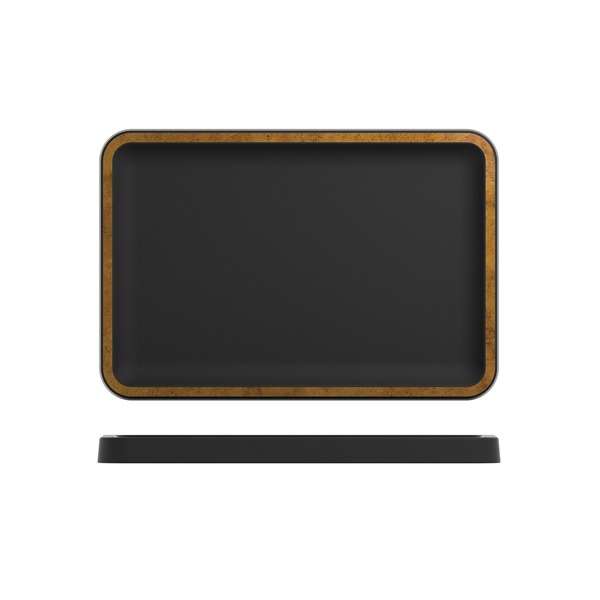 Copper/Black Utah Melamine Tray 34 x 23cm QTY:1