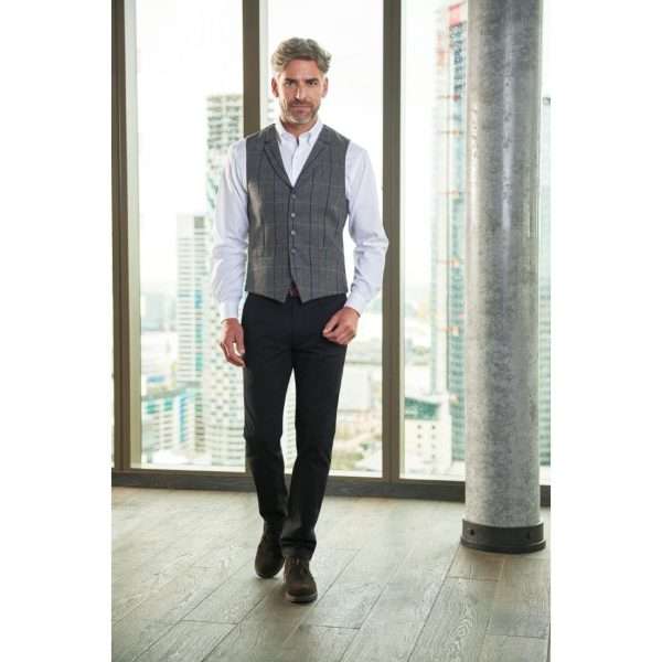 Brook Taverner Mens Miami Slim Fit Chinos Black 28″