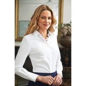 Brook Taverner Ladies Palena Long Sleeve Shirt White Size 10