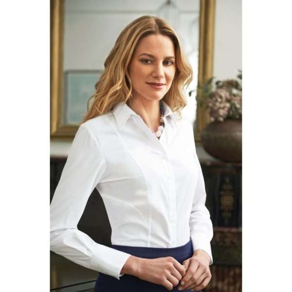 Brook Taverner Ladies Palena Long Sleeve Shirt White Size 10