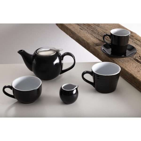 Olympia Cafe Aroma Mug Black – 340ml (Pack of 6)