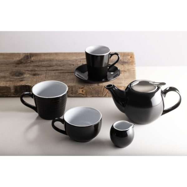 Olympia Cafe Aroma Mug Black – 340ml (Pack of 6)