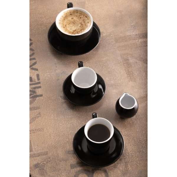 Olympia Cafe Coffee Cup Black – 230ml 8fl oz (Pack of 12)