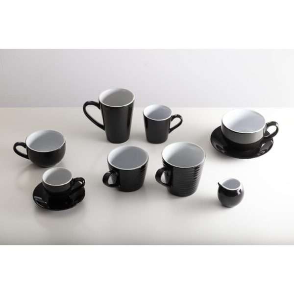 Olympia Cafe Aroma Mug Black – 230ml (Pack of 6)