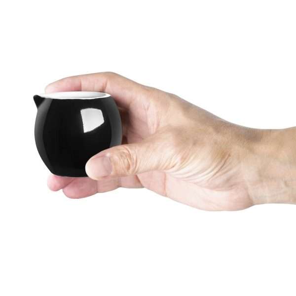 Olympia Cafe Milk Jug Black – 70ml 2.36fl oz (Pack of 6)