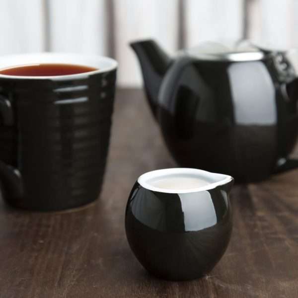 Olympia Cafe Milk Jug Black – 70ml 2.36fl oz (Pack of 6)