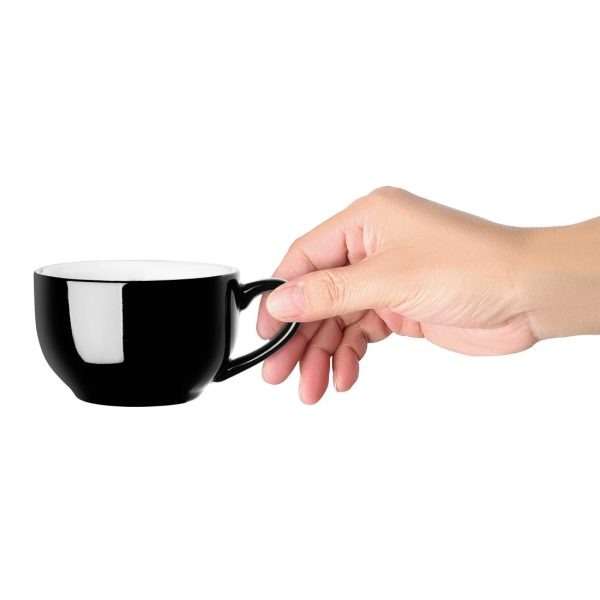 Olympia Cafe Coffee Cup Black – 230ml 8fl oz (Pack of 12)
