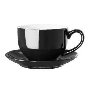 Olympia Cafe Cappuccino Cup Black – 340ml 11.5fl oz (Pack of 12)